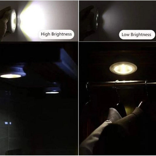 Set of 3 LED lamps with Remote Control, Battery Operated, For Cabinets, Bathroom, Kitchen, Bedside Table, Wardrobe